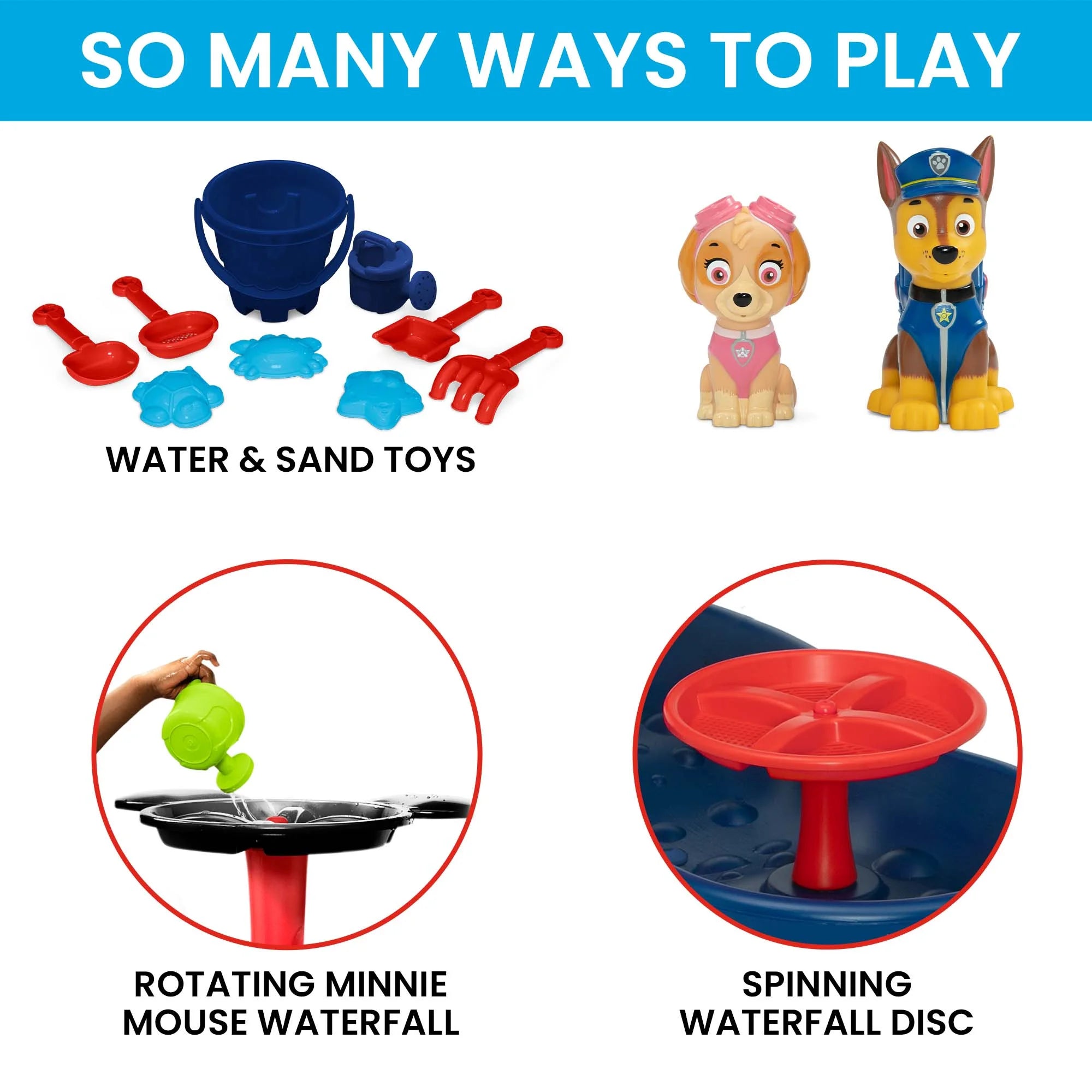 3-Tier Water Table with 11-Piece Toy Set, Blue H9703