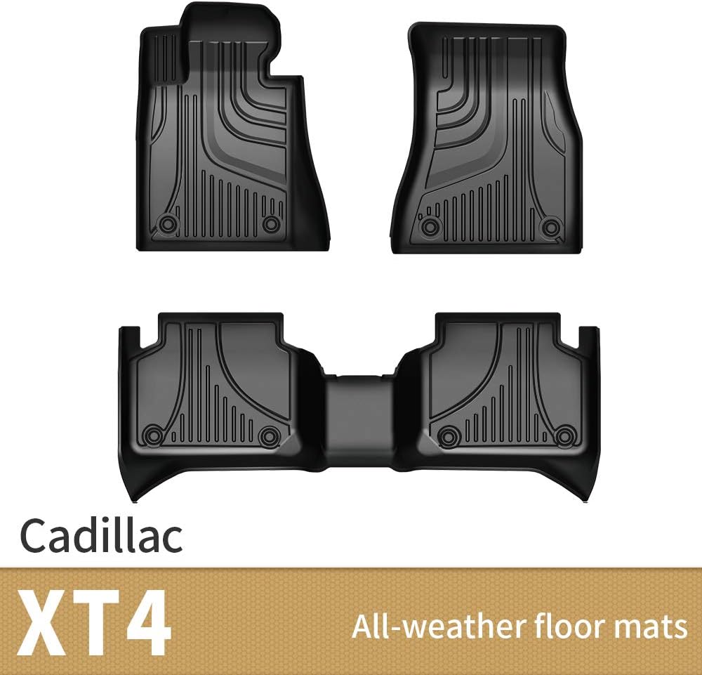 Black All Weather Floor Mats for Cadillac XT4 X975644