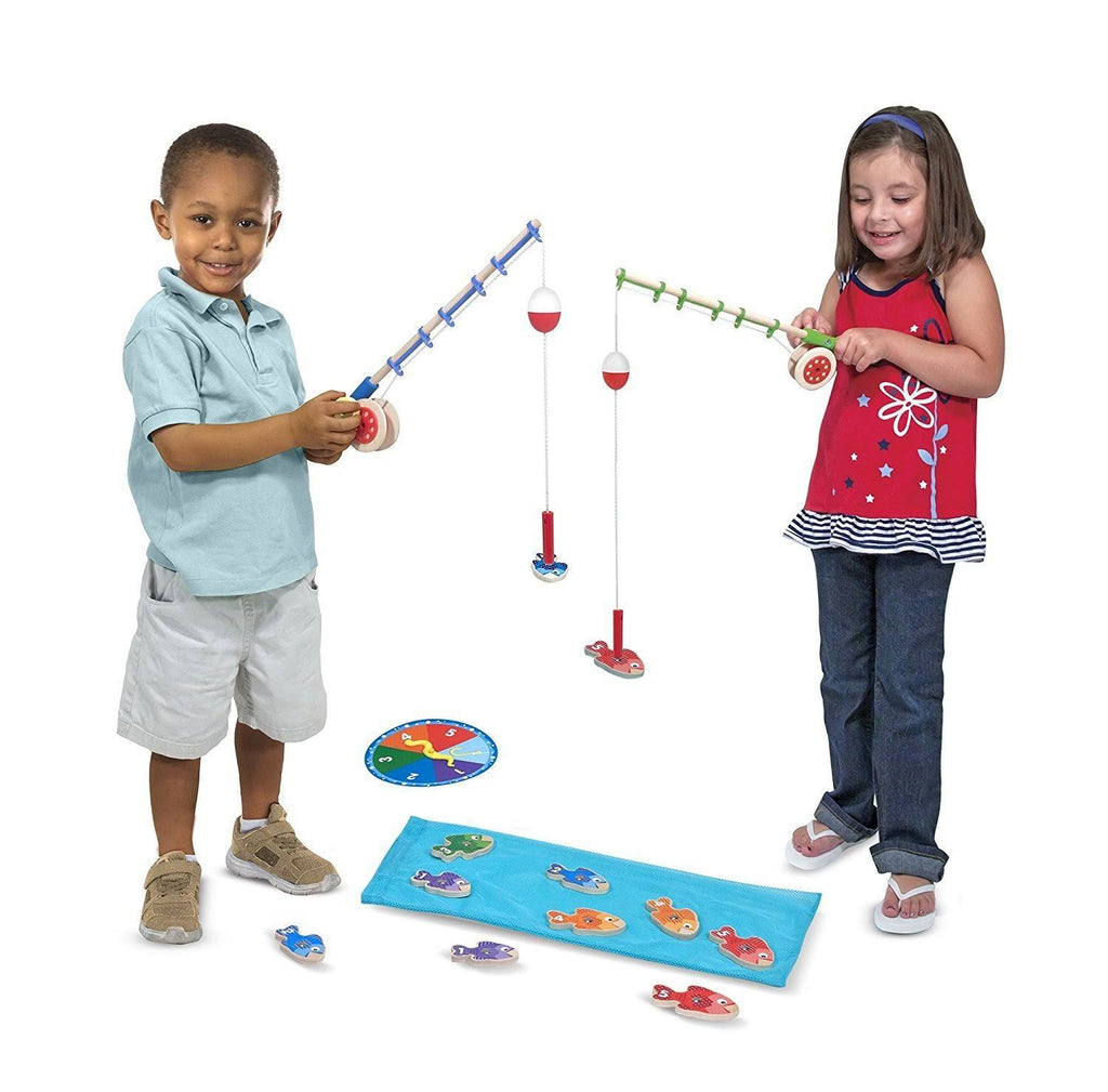 Wooden Fishing Game with 2 Magnetic Rods I541474