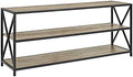 2 Shelf Wide Bookcase in Driftwood J373