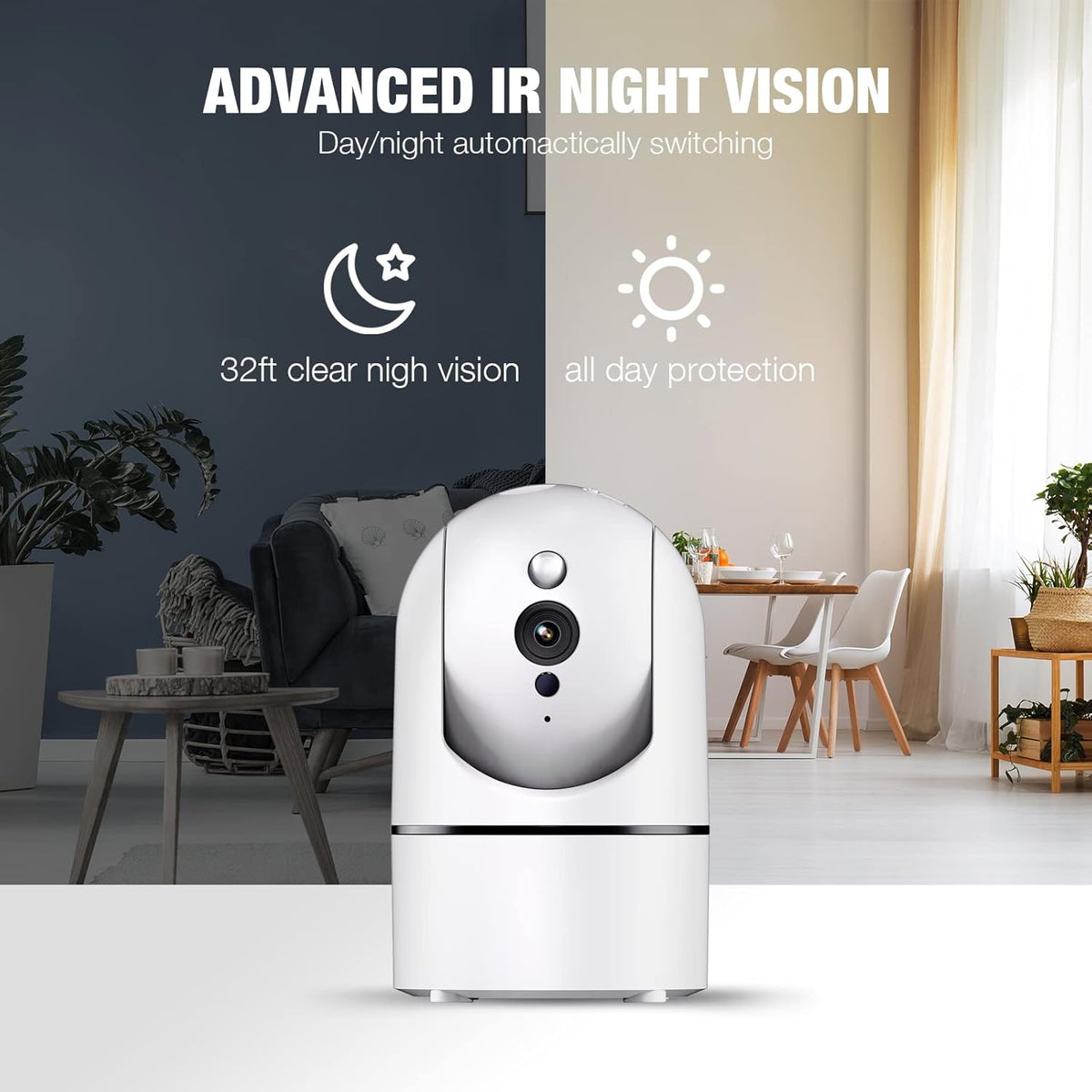 2K WiFi Security Camera with 2-Way Audio, Night Vision, Pack of 2 J9145