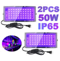 2 Pack 50W Black Lights, Blacklight Flood Light with Plug and Switch S62027