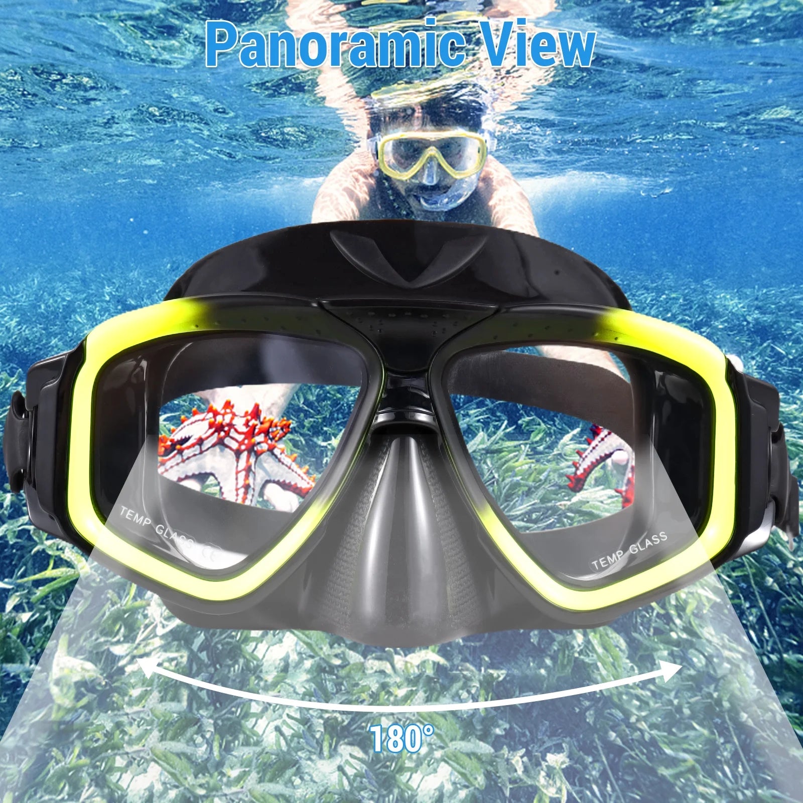 Dry Top Snorkel Set with Swim Snorkel Tube D49819