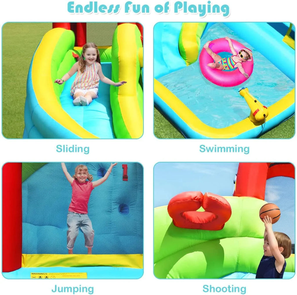 Inflatable Water Slide Bounce House with Splash Pool Y26272