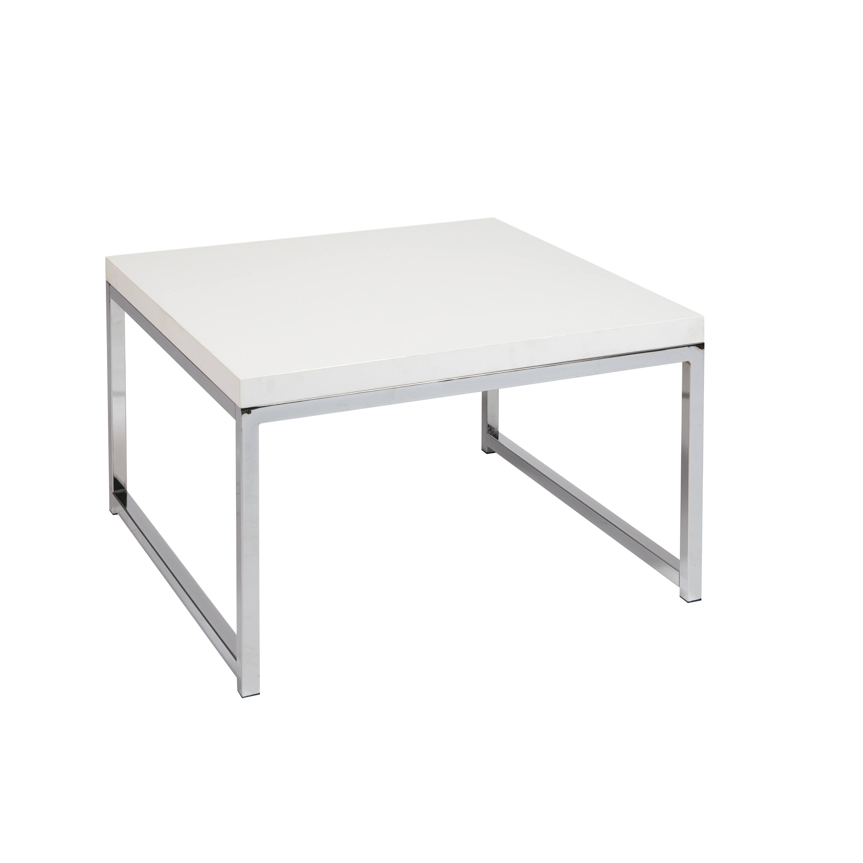 28x22 Accent/Corner Table - Espresso / Chrome M4052