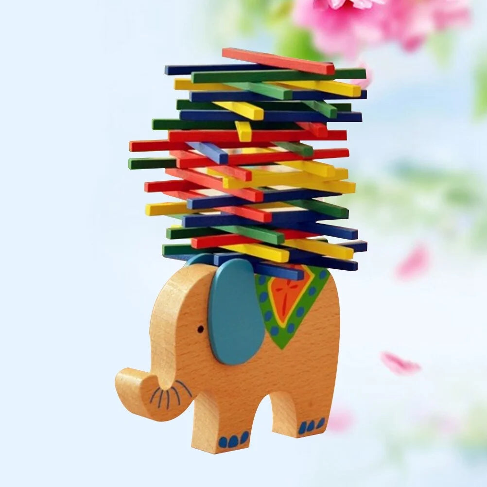 Wooden Stackable Building Blocks Set Educational Toys W82562