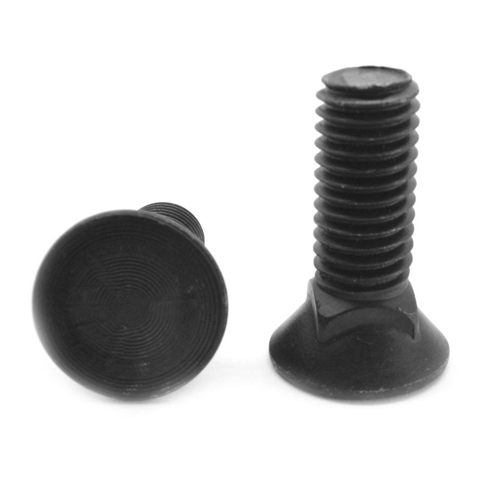 1/2x22-13 x 1 1/2x22 Coarse Thread Grade 5 Plow Bolt #3 Flat Head Medium Carbon Steel Black Oxide Pk 100 L897656