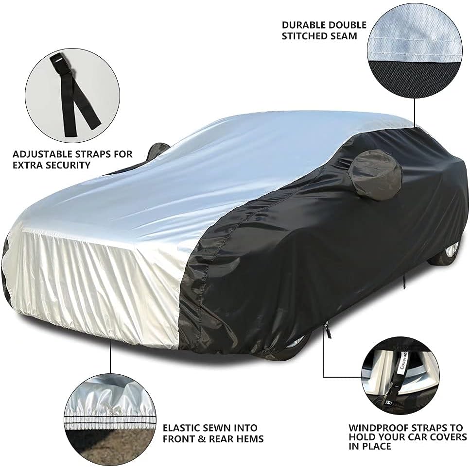210D Waterproof Car Cover with PU Seal Tapes O693069