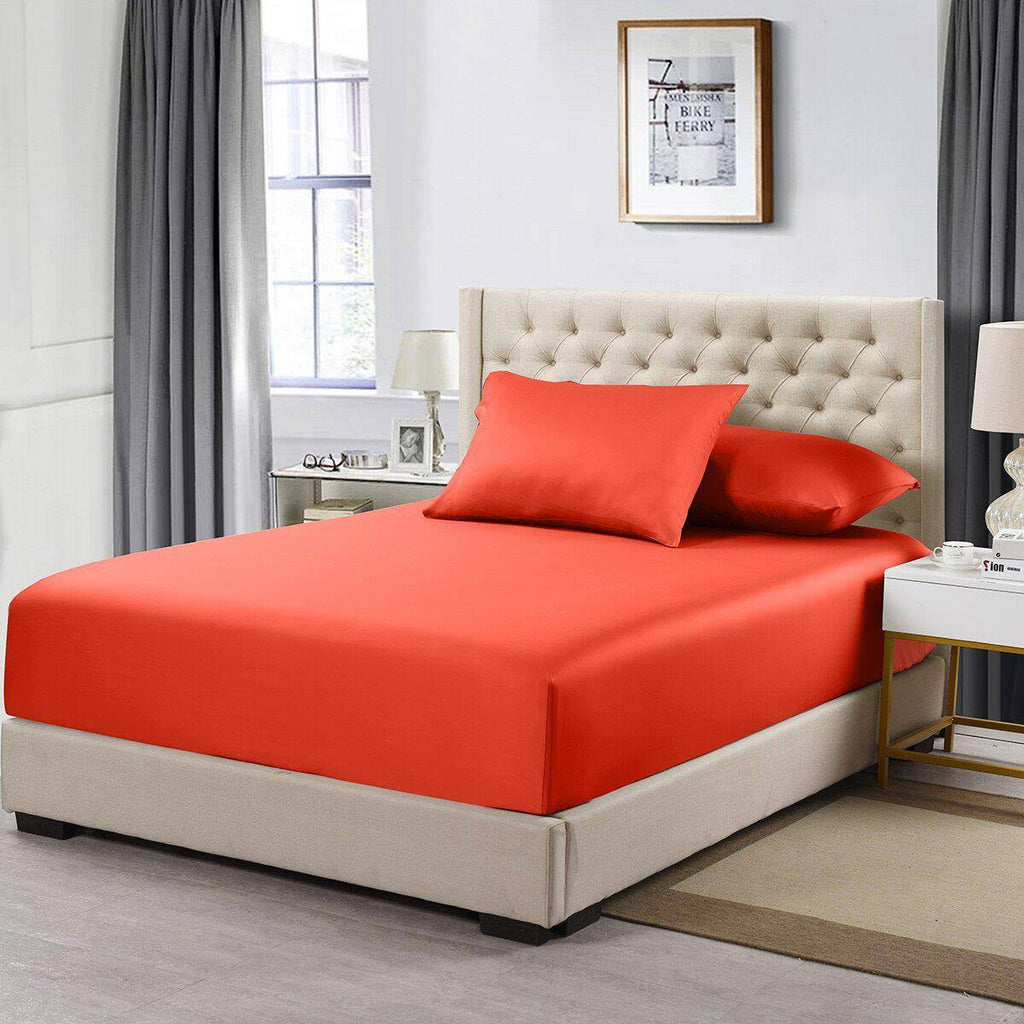 608TC 100% Cotton Split Top California King Fitted Sheet A89825