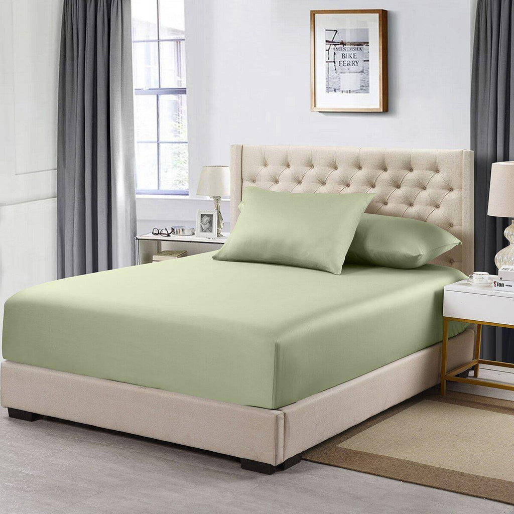 608TC 100% Cotton Split Top California King Fitted Sheet A89825