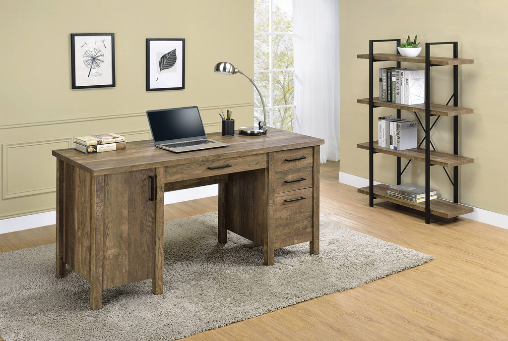 Rustic Oak Bookcase J586
