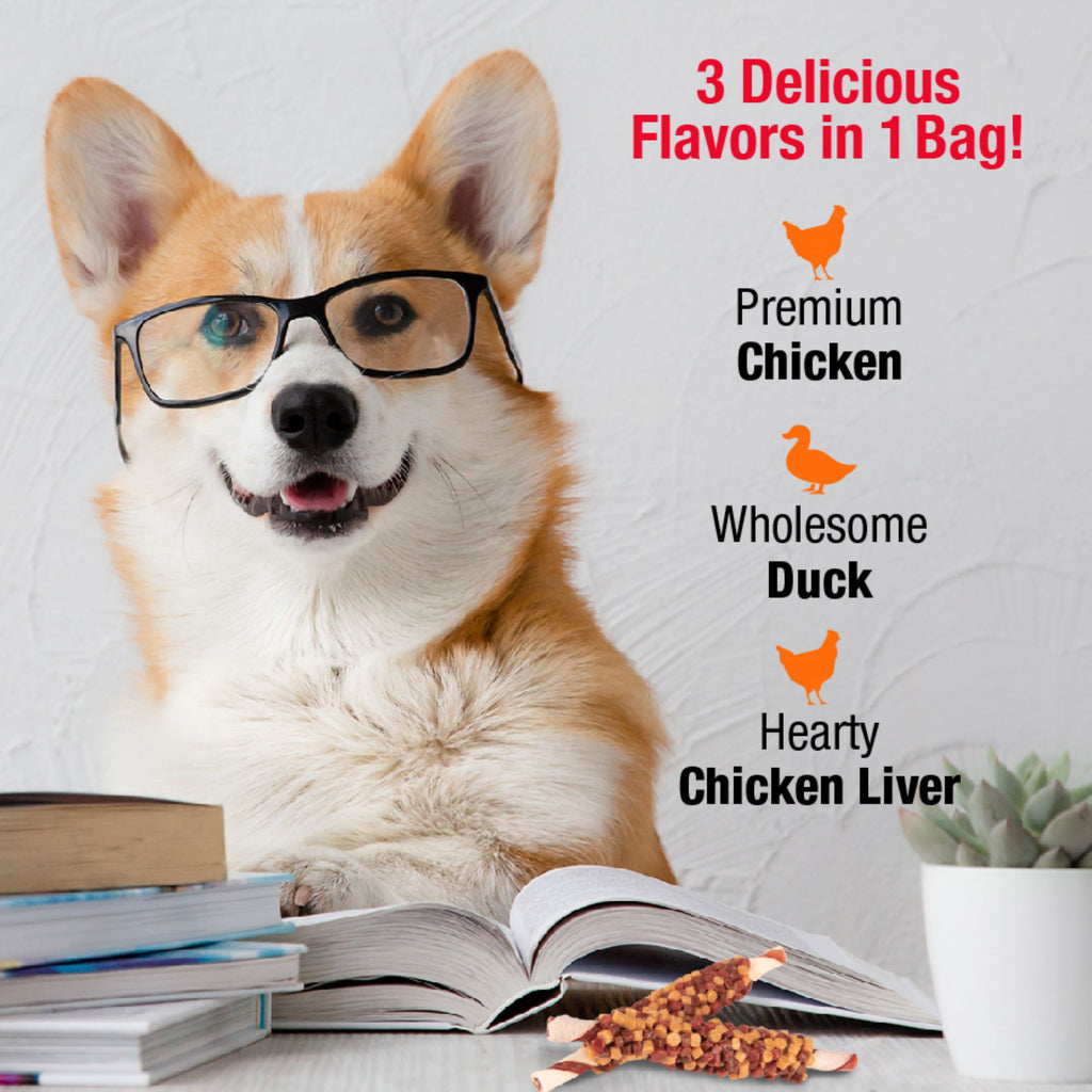 Triple Flavor Dog Chews, 12 oz X193277