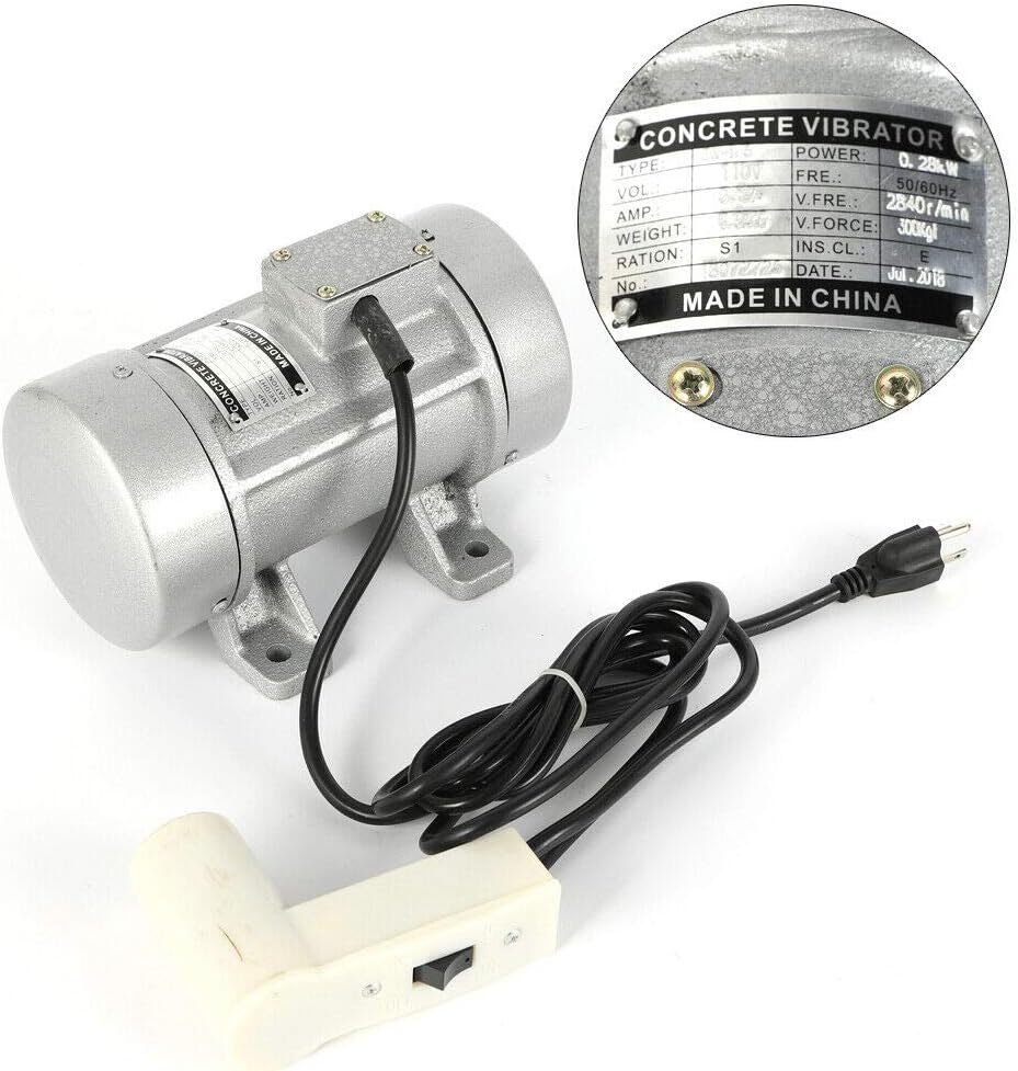 110V 0.28kw Concrete Vibrator Vibration Motor 60HZ Single Phase AC110V 2840rpm Aluminum Alloy Vibrating Vibrators for Shaker Table Z6822