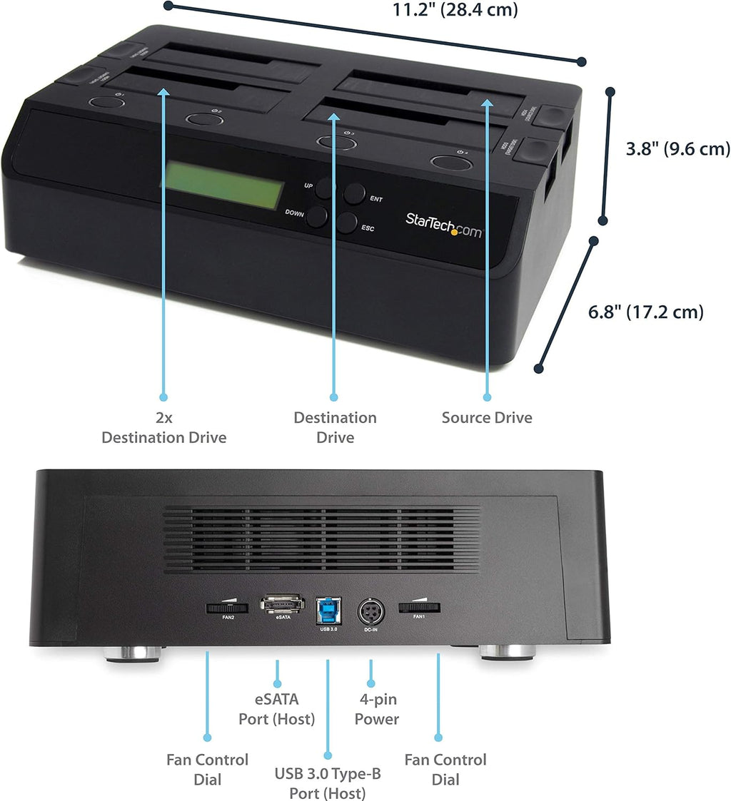 4 Bay USB 3.0 eSATA to SATA HDD Duplicator Dock F73601