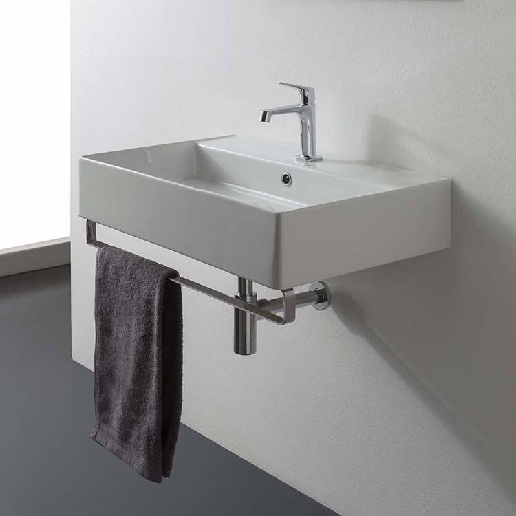 Wall Mount Rectangular Bathroom Sink Q794719