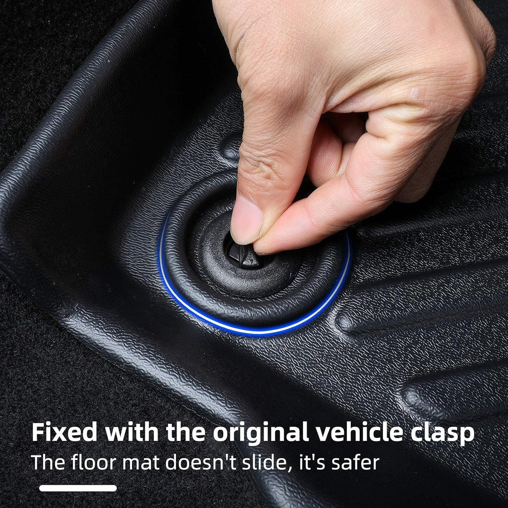 Black Waterproof Heavy Duty Car Floor Mats Full Set Z5996