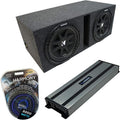 Dual 15 Kicker Bundle Car Stereo Sub Box Enclosure & Harmony Amp R769