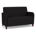 Black Walnut Fabric Lounge Reception Loveseat Y99027