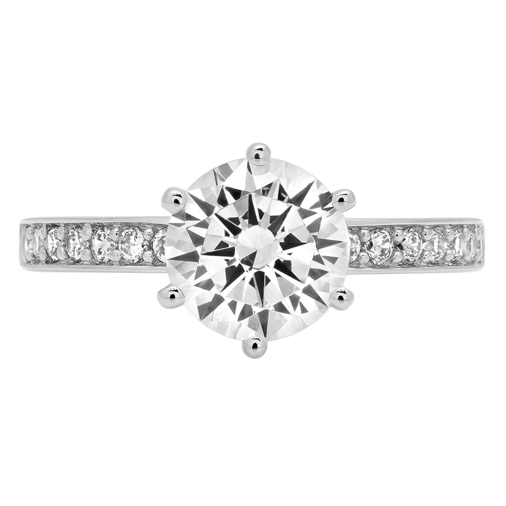 18K White Gold Diamond Engagement Ring V105399