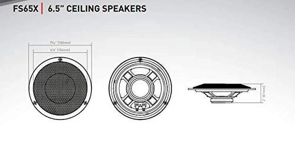6.5" 30-Watt Indoor Wall-Mount/Ceiling Speaker (White) E8863