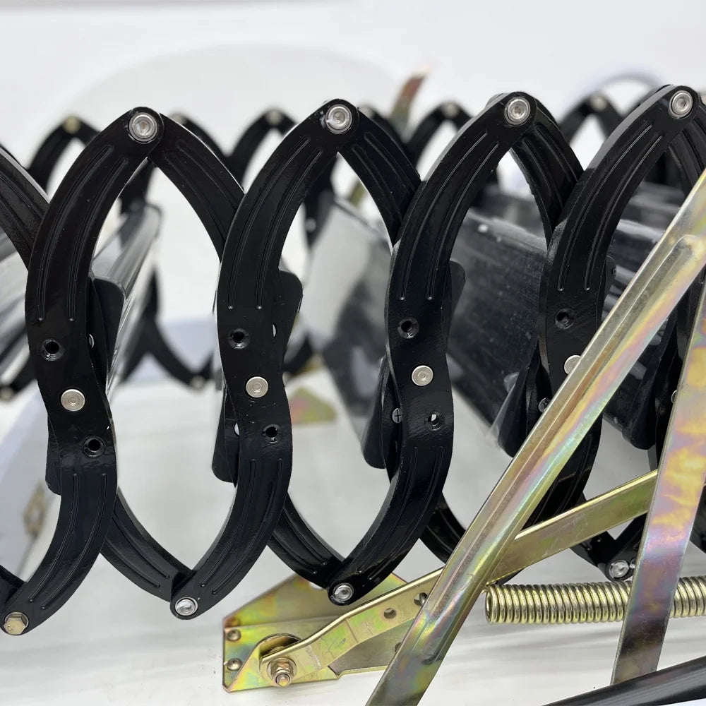 Black Titanium-Magnesium Alloy Attic Ceiling Ladder Stairs F9111