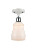 White and Polished Chrome Semi-Flush Mount G7823