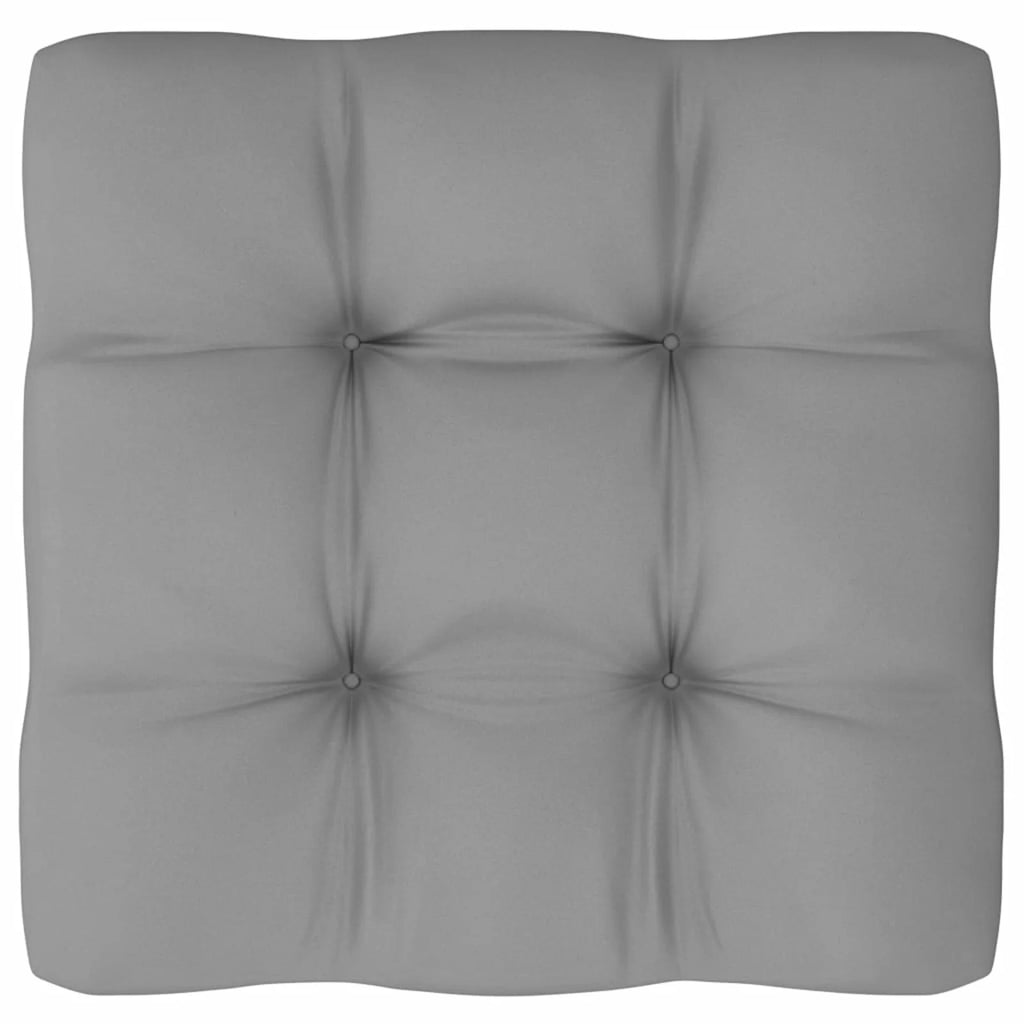 4 Piece Patio Lounge Set with Gray Cushion Pinewood Sectional Outdoor Furniture Set V679482