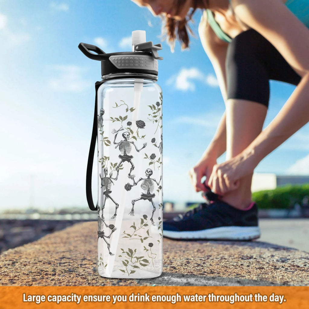 Clear 32oz Tritan Water Bottle with Straw S7532