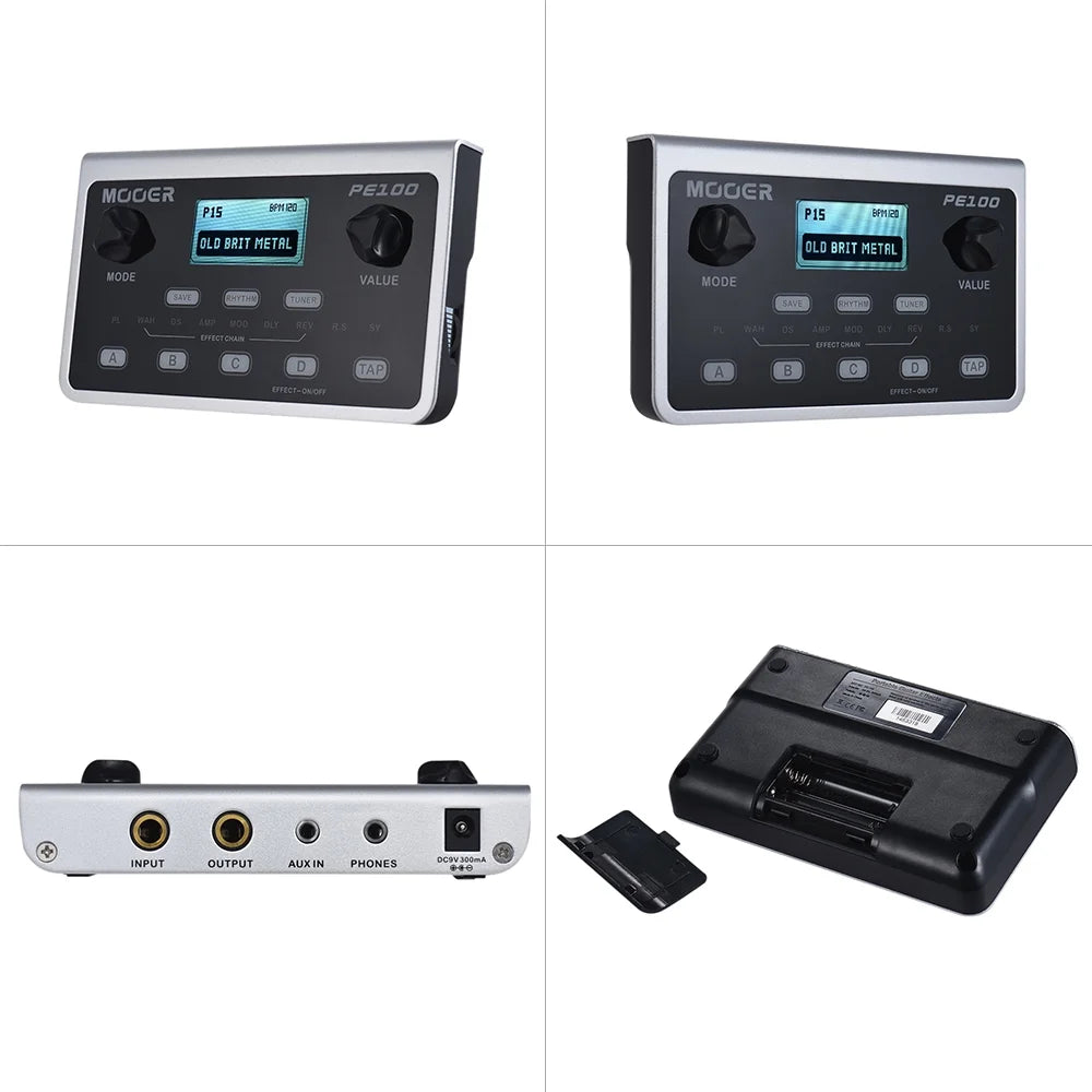 Portable Multi-effects Guitar Effect Pedal 39 Effects 40 Drum Patterns 10 Metronomes O5431