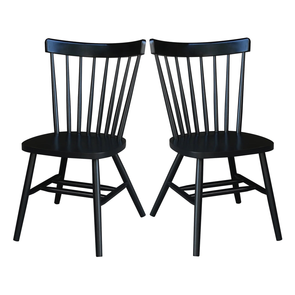 Solid Wood Dining Chair in Black J19024
