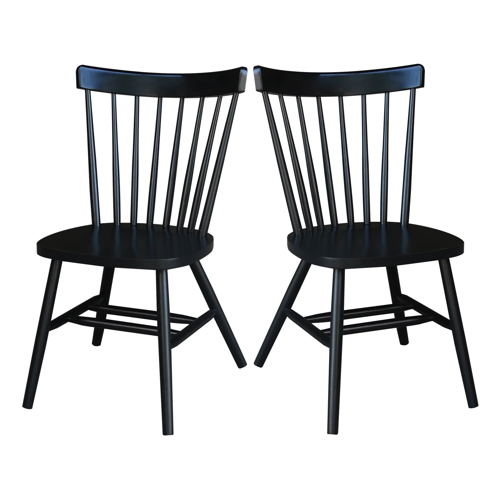 Solid Wood Dining Chair in Black J19024