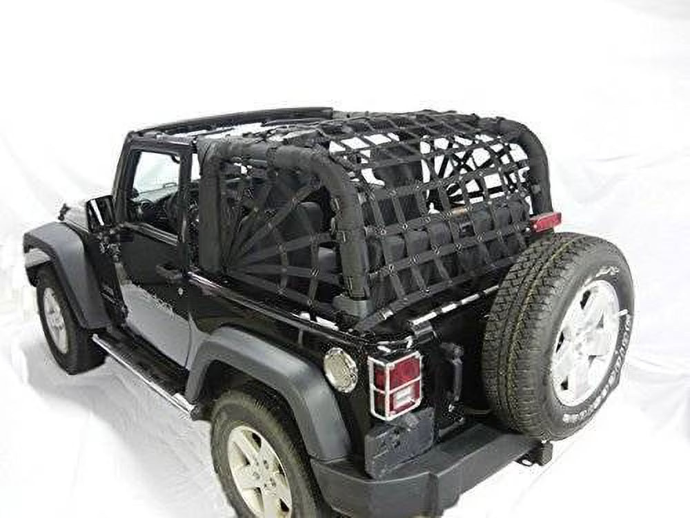 Black Spiderweb Sides Netting for Jeep Wrangler JK 2 Door Q4475