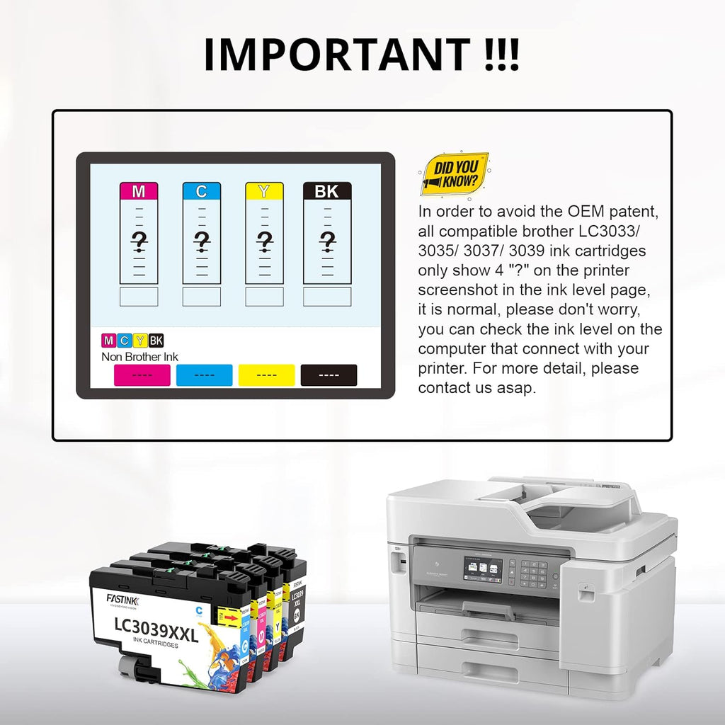 Compatible LC3039 Ink Cartridge 4 Pack BK/C/M/Y C547526