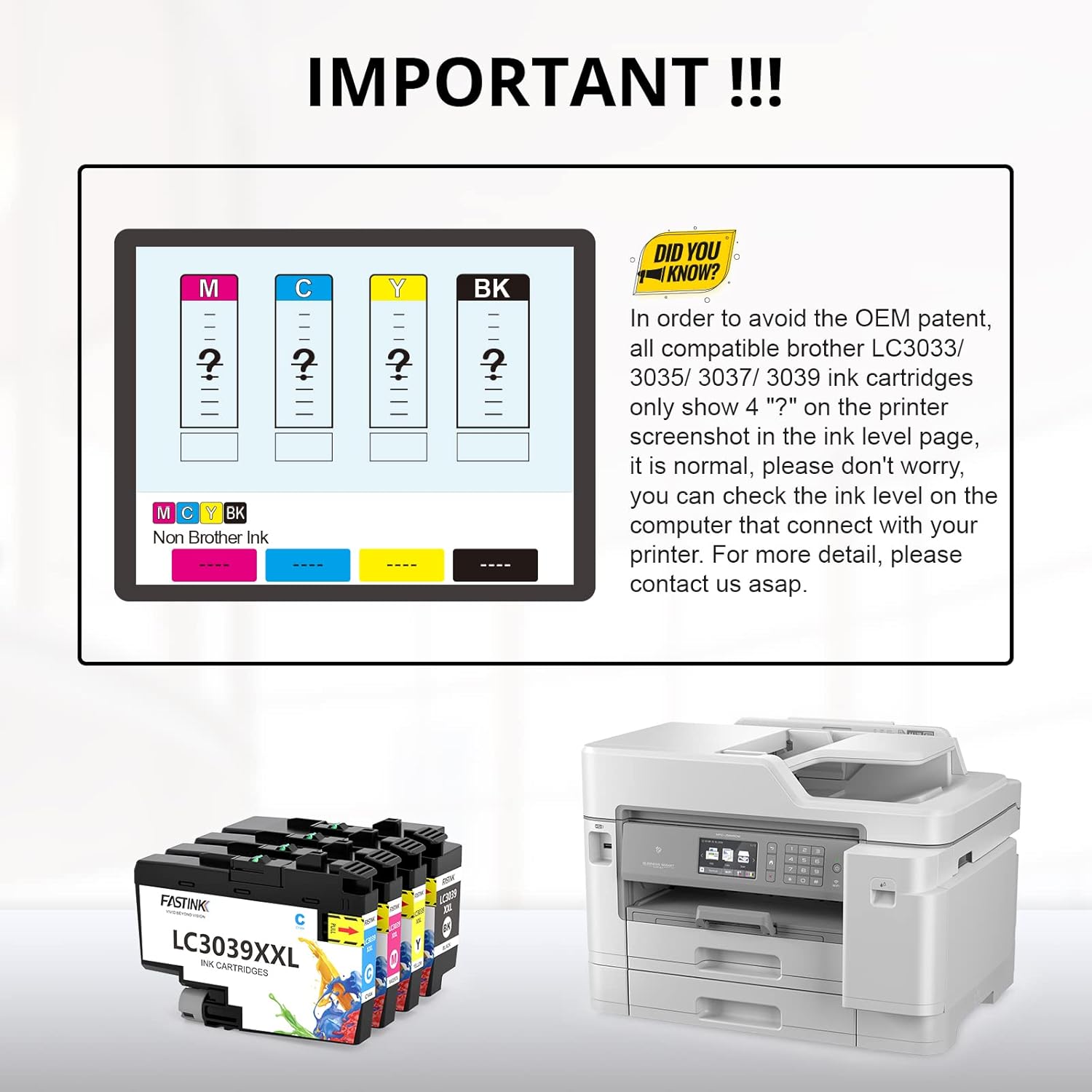 Compatible LC3039 Ink Cartridge 4 Pack BK/C/M/Y C547526