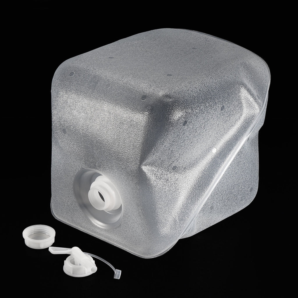 15 L Collapsible Water Container Cube Jug with Spigot and Sealing Cap A693