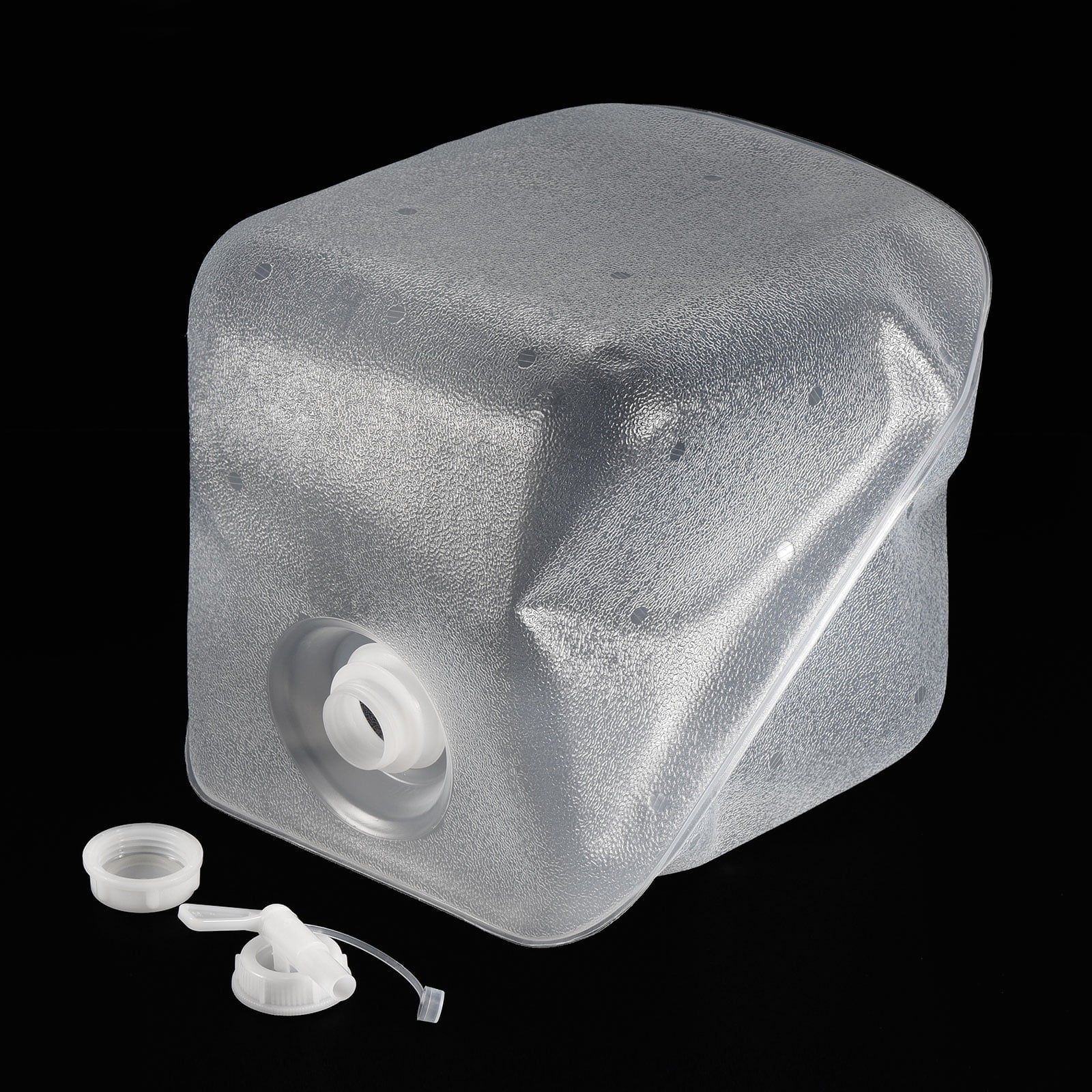 15 L Collapsible Water Container Cube Jug with Spigot and Sealing Cap A693
