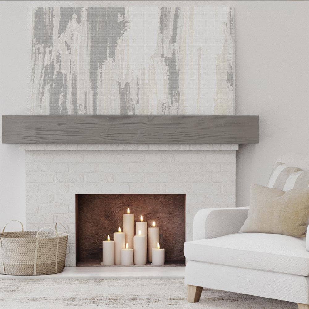 Sandblasted Faux Wood Fireplace Mantel, Burnished Honey Dew G503278