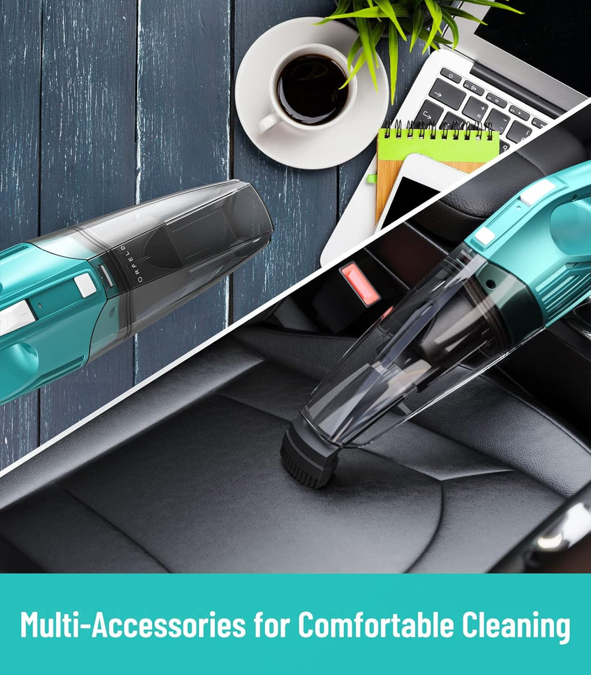 Green Pack of 2 Cordless Handheld Vacuum R65571