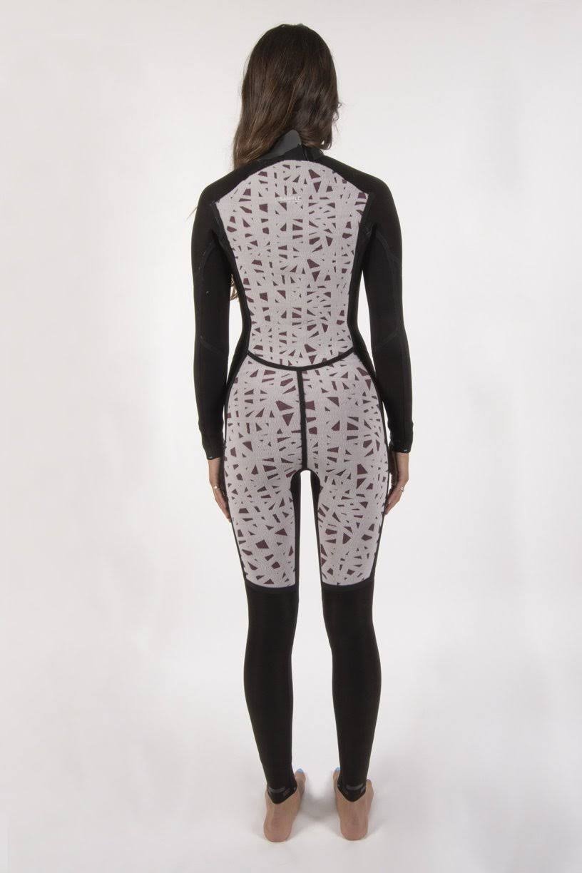 3/2 Back Zip Full Wetsuit Solid Black A309504