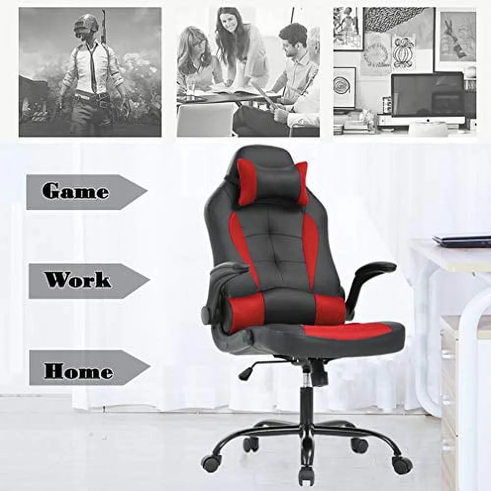 Red Adjustable Swivel Gaming Chair Q282