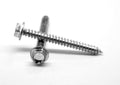 10-12 x 1 1/2 x 22 Sheet Metal Screw Hex Washer Head Type A Low Carbon Steel Zinc Plated Pk 1750 Y177795