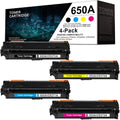 4 Pack Remanufactured Toner Cartridge for HP Color Enterprise CP5525n CP5525dn CP5525xh M750n M750dn M750xh F6180