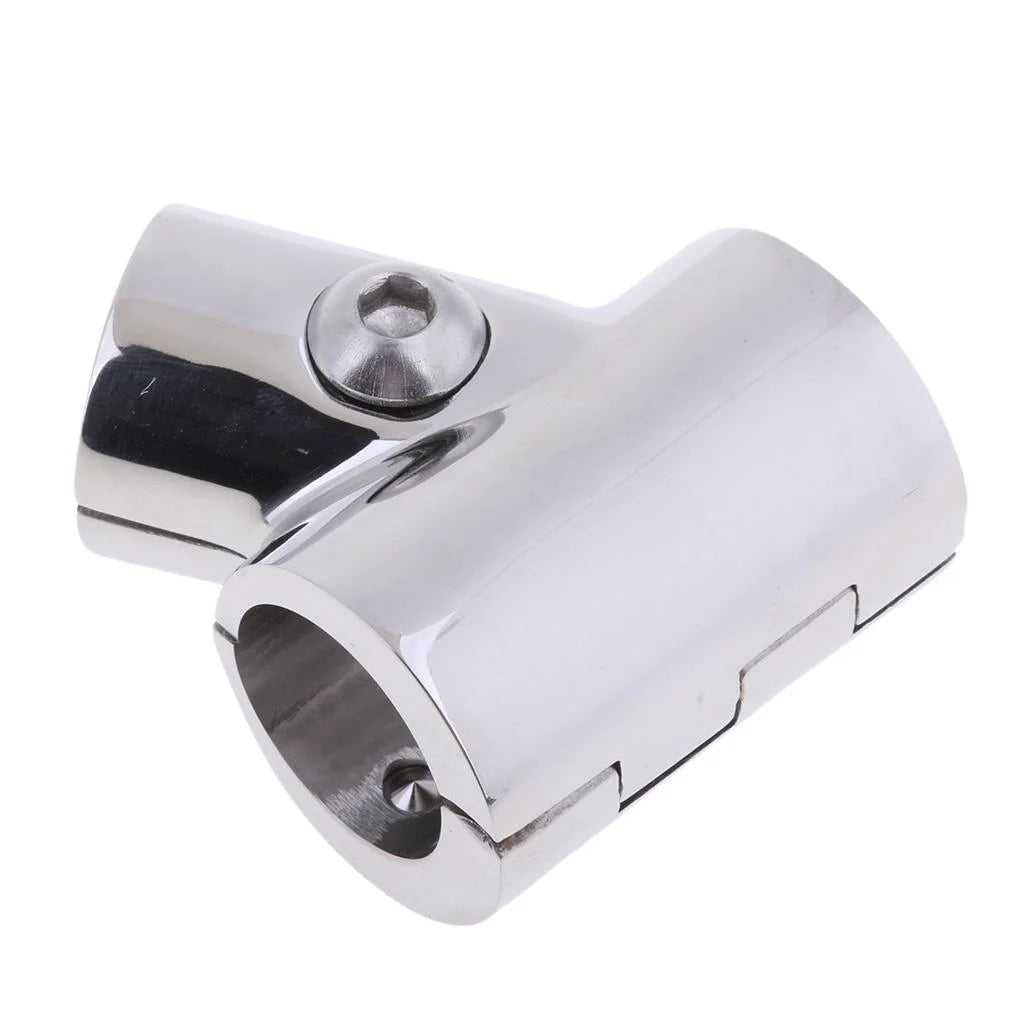 316 Stainless Steel Boat Marine Handrail 60 Degree T Rail Connector Split for 7/8 inch 22mm Tube K357