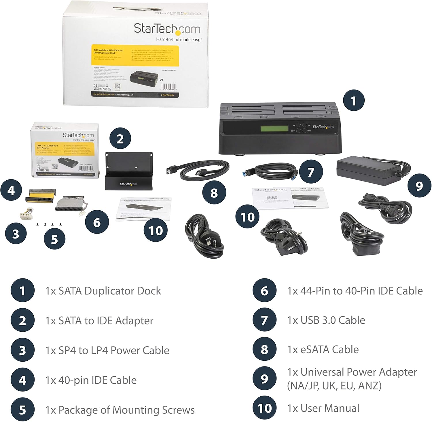 4 Bay USB 3.0 eSATA to SATA HDD Duplicator Dock F73601
