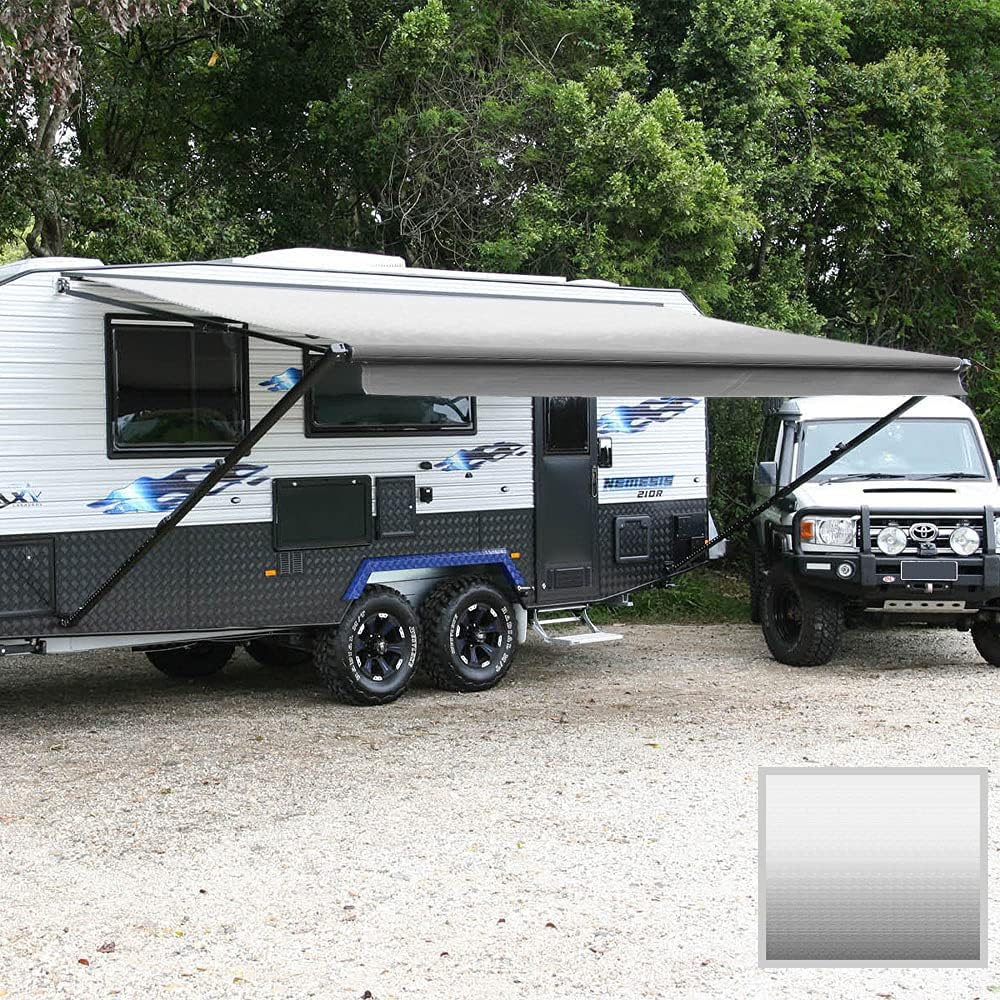 Black 20 Feet Vinyl RV Awning Replacement Canopy V613