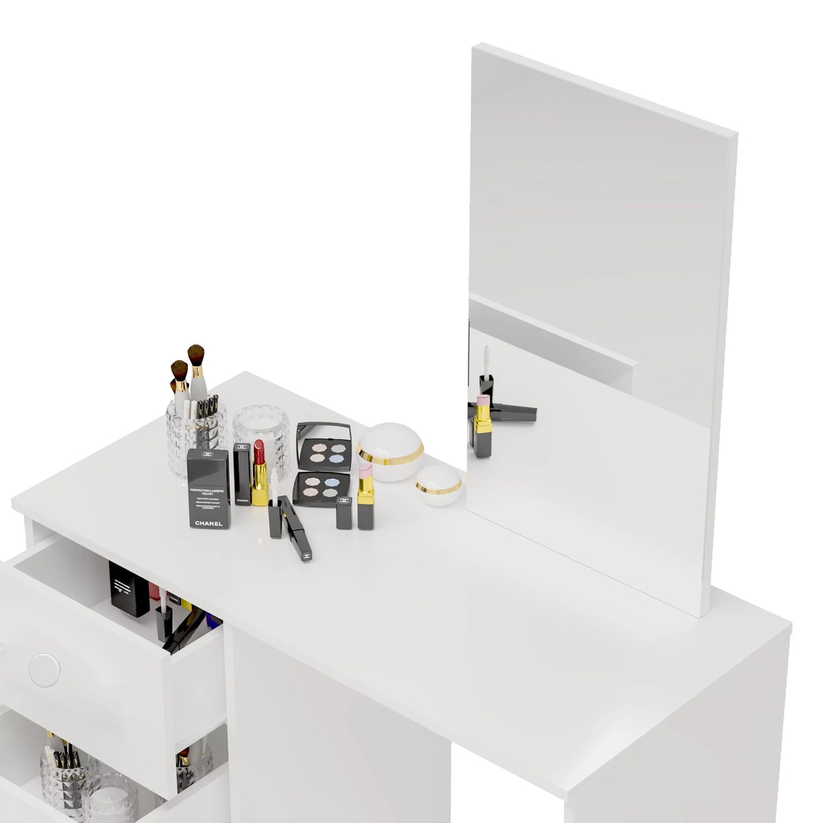 White 3 Drawer Vanity Table with Mirror O2631
