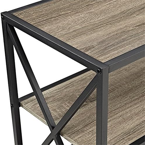2 Shelf Wide Bookcase in Driftwood J373
