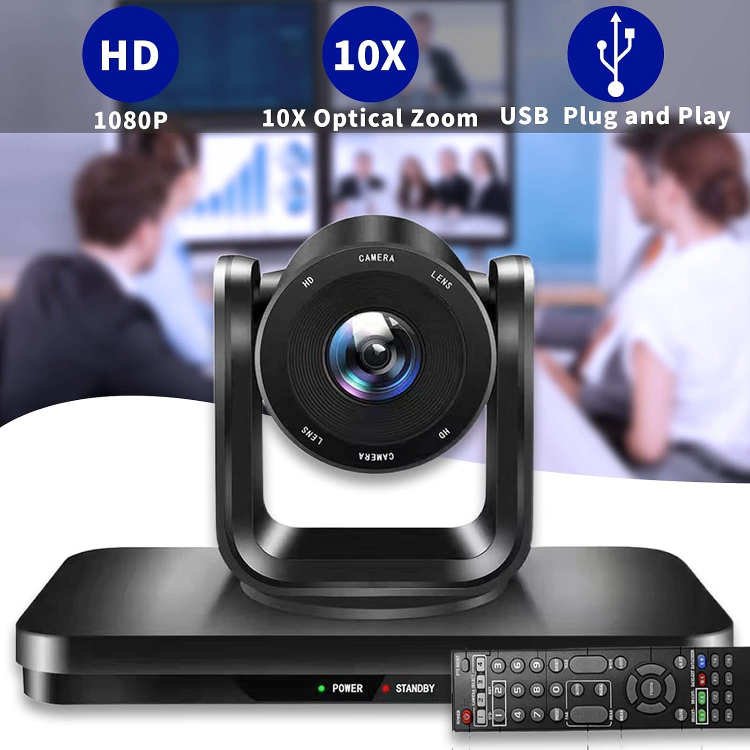 1080P PTZ Conference Camera with 3X Optical Zoom F23639