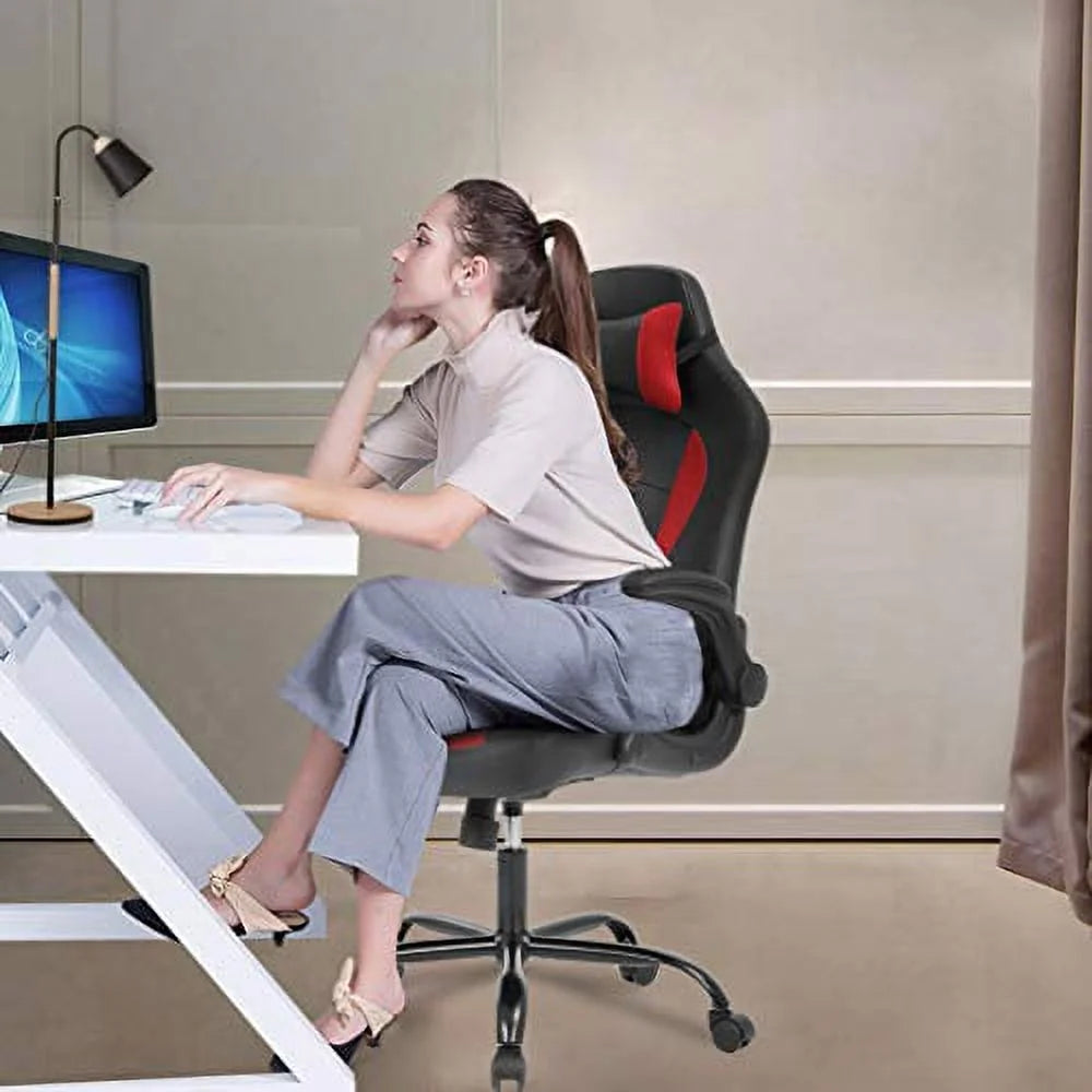 Red Adjustable Swivel Gaming Chair Q282
