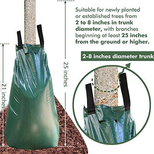 Tree Watering Bag 20 Gallon with Heavy Duty Zipper PVC Slow Release Drippers B516
